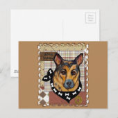 DEUTSCHE SHEPHERD POSTKARTE (Vorne/Hinten)