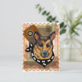 DEUTSCHE SHEPHERD POSTKARTE (Stehend Vorderseite)