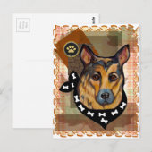 DEUTSCHE SHEPHERD POSTKARTE (Vorne/Hinten)
