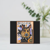 DEUTSCHE SHEPHERD POSTKARTE (Stehend Vorderseite)