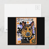 DEUTSCHE SHEPHERD POSTKARTE (Vorne/Hinten)