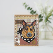 DEUTSCHE SHEPHERD POSTKARTE (Stehend Vorderseite)
