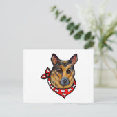 DEUTSCHE SHEPHERD POSTKARTE (Stehend Vorderseite)