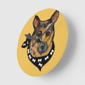 DEUTSCHE SHEPHERD RUNDE WANDUHR (Winkel)