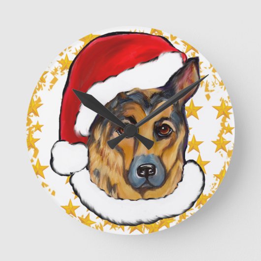 DEUTSCHE SHEPHERD RUNDE WANDUHR (Vorderseite)