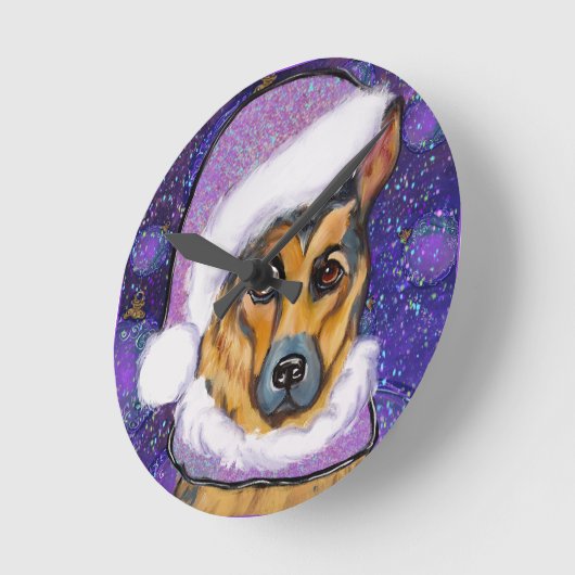 DEUTSCHE SHEPHERD RUNDE WANDUHR (Winkel)