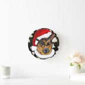 DEUTSCHE SHEPHERD RUNDE WANDUHR (Zuhause)