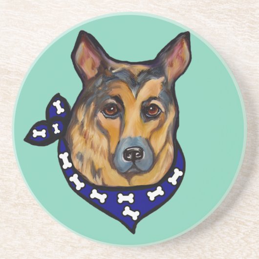 DEUTSCHE SHEPHERD SANDSTEIN UNTERSETZER (Vorne)