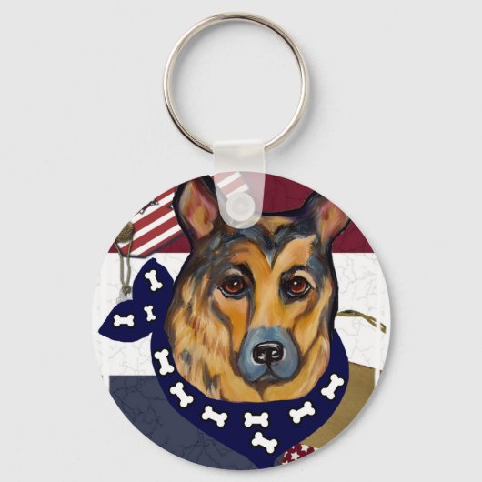 DEUTSCHE SHEPHERD SCHLÜSSELANHÄNGER (Vorderseite)