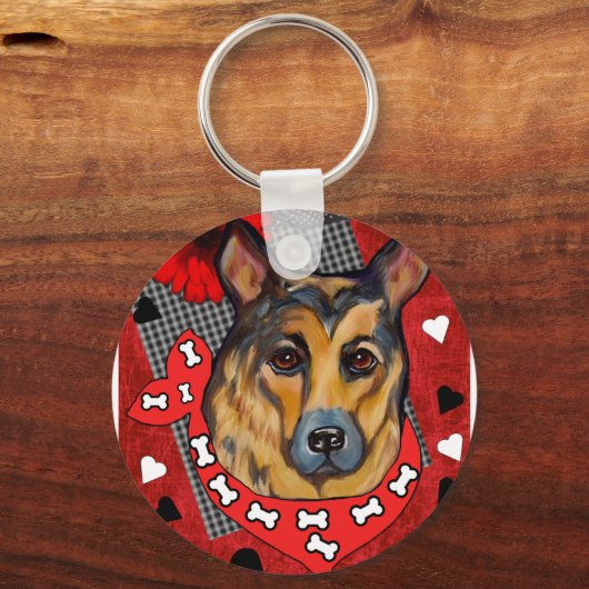 DEUTSCHE SHEPHERD SCHLÜSSELANHÄNGER (Vorderseite)