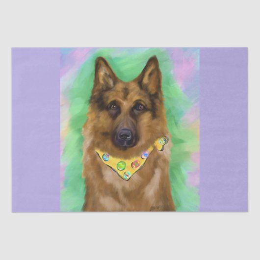 DEUTSCHE SHEPHERD SEIDENPAPIER (Vorderseite)