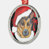 DEUTSCHE SHEPHERD SILBERNES ORNAMENT (Links)