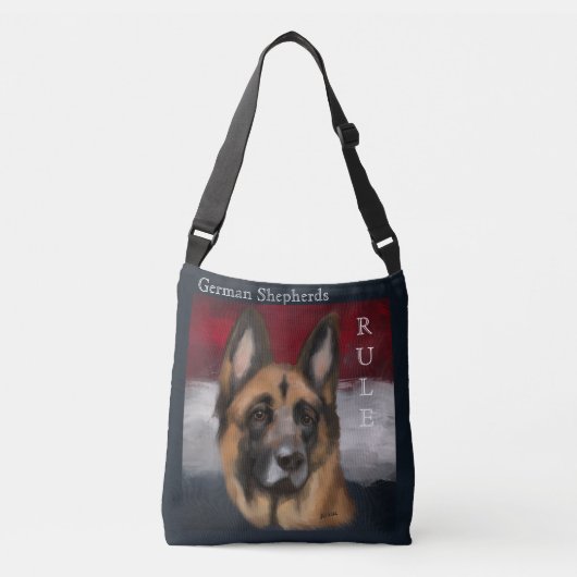 DEUTSCHE SHEPHERD TRAGETASCHEN MIT LANGEN TRÄGERN (Vorderseite)