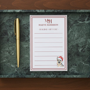 Deutsche Shepherd-Weihnachtsgeschenkliste für benu Post-it Klebezettel