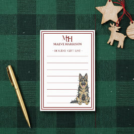 Deutsche Shepherd-Weihnachtsgeschenkliste für benu Post-it Klebezettel