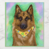 DEUTSCHE SHEPHERD WEINETIKETT (Einzelnes Label)