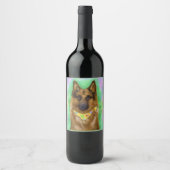 DEUTSCHE SHEPHERD WEINETIKETT (Vorderseite)