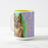 DEUTSCHE SHEPHERD ZWEIFARBIGE TASSE (Vorderseite Links)