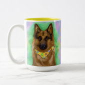 DEUTSCHE SHEPHERD ZWEIFARBIGE TASSE (Links)