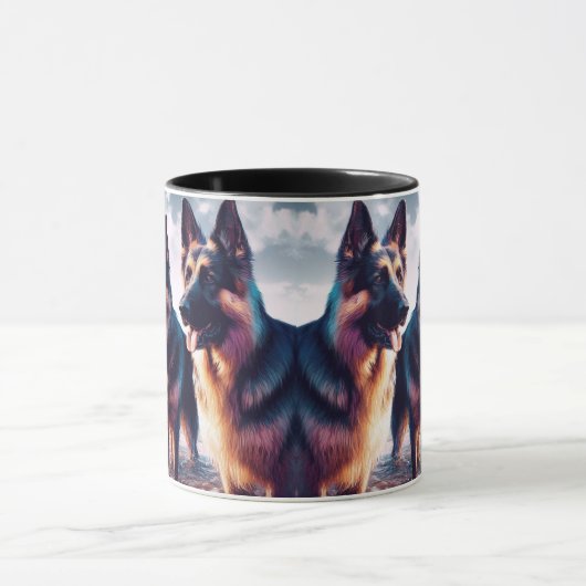 DEUTSCHE SHEPHERDS am STRAND -208- Tasse (Zentrum)