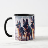 DEUTSCHE SHEPHERDS am STRAND -208- Tasse (Links)