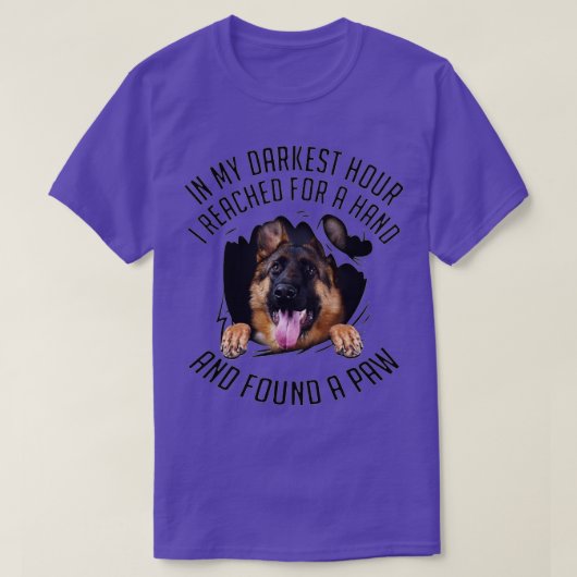 DEUTSCHE SHEPHERHERDE in meiner dunkelsten Stunde T-Shirt (Design vorne)