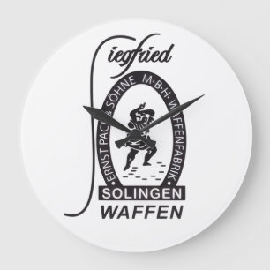 Deutsche Siegfried Waffen Ernst Pack & Sohne Firma Große Wanduhr