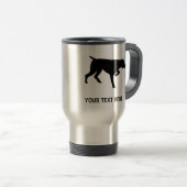 Deutsche Silhouette des kurzhaarigen Zeigers Reisebecher (VorderseiteRechts)