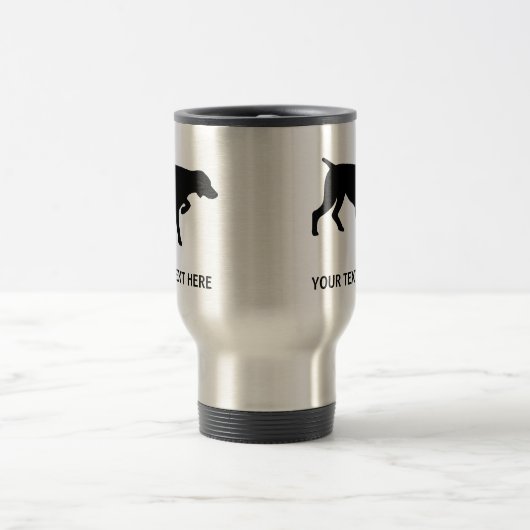 Deutsche Silhouette des kurzhaarigen Zeigers Reisebecher (Mittel)