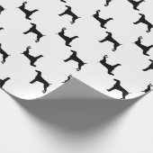 Deutsche Silhouette Hund des kurzhaarigen Zeigers Geschenkpapier (Ecke)