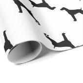 Deutsche Silhouette Hund des kurzhaarigen Zeigers Geschenkpapier (Rolleneckpunkt)