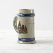 Deutsche Spaniels ( Deutscher Wachtelhund ) Bierglas (Vorderseite Links)