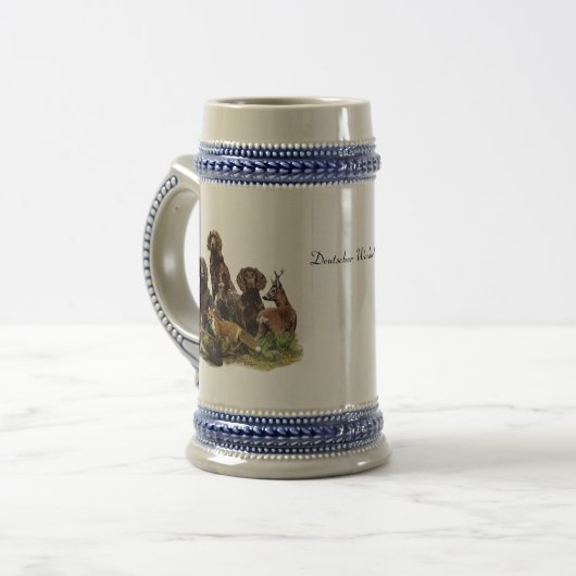 Deutsche Spaniels ( Deutscher Wachtelhund ) Bierglas (Vorderseite Links)