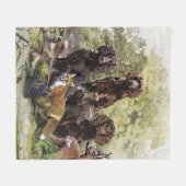 Deutsche Spaniels ( Deutscher Wachtelhund ) Fleecedecke (Vorderseite (Horizontal))