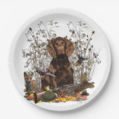 Deutsche Spaniels ( Deutscher Wachtelhund ) Pappteller (Vorderseite)