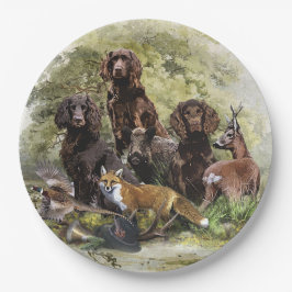 Deutsche Spaniels ( Deutscher Wachtelhund ) Pappteller