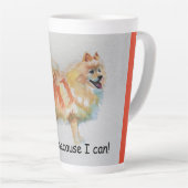 Deutsche Spitz Hund "Ich lächle, weil ich kann" Ka Milchtasse (Rechte Ecke)