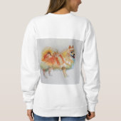 Deutsche Spitz Hund "Ich lächle, weil ich kann" Ka Sweatshirt (Rückseite)