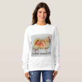 Deutsche Spitz Hund "Ich lächle, weil ich kann" Ka Sweatshirt (Vorne ganz)