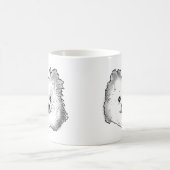 Deutsche Spitz Hund Personalisiert Zeichnend Hand Kaffeetasse (Mittel)