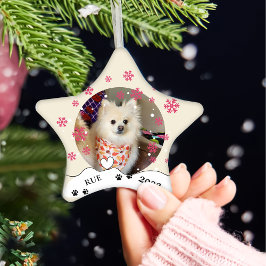 Deutsche Spitz Hund Personalisiert Zeichnend Hand Keramik Ornament