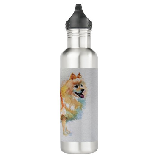 Deutsche Spitz Spitz Wasserfarbenwelse Hunde Edelstahlflasche (Rechts)