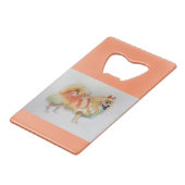 Deutsche Spitz Spitz Wasserfarbenwelse Hunde Geldbeutel Flaschenöffner (Rückseite Schrägansicht)