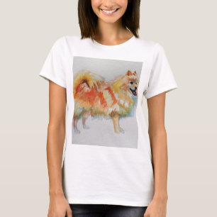 Deutsche Spitz Spitz Wasserfarbenwelse Hunde T-Shirt