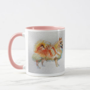 Deutsche Spitz Spitz Wasserfarbenwelse Hunde Tasse
