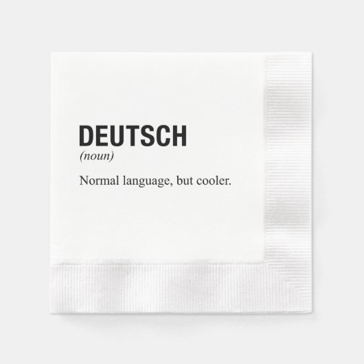Deutsche Sprache Serviette (Vorderseite)