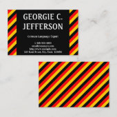 Deutsche Sprachexperten-Visitenkarte Visitenkarte (Vorne/Hinten)