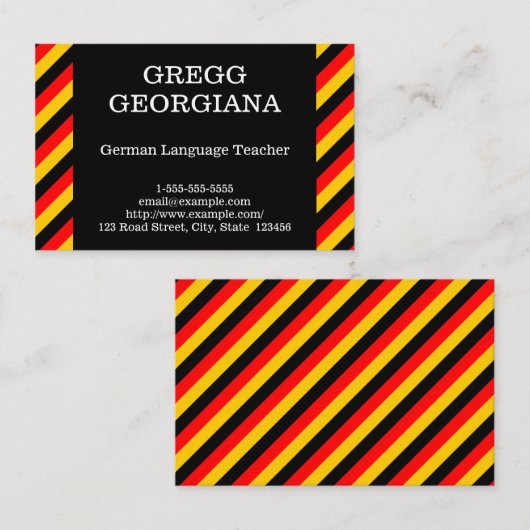 Deutsche Sprachlehrer-Visitenkarte Visitenkarte (Vorne/Hinten)