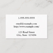 Deutsche Sprachlehrer-Visitenkarte Visitenkarte (Rückseite)