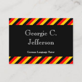 Deutsche Sprachtutor-Visitenkarte Visitenkarte (Vorderseite)